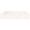 vidaXL Sandbox with Seats White Square Solid Wood Pine