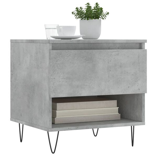 vidaXL Coffee Table Concrete Grey 50x46x50 cm Engineered Wood