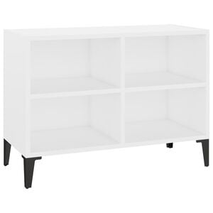 vidaXL TV Cabinet with Metal Legs White 69.5x30x50 cm