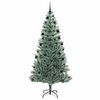 vidaXL Artificial Christmas Tree Snow Flocked with LED Light 210 cm