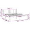 vidaXL Bed Frame without Mattress White 180x200 cm Super King Solid Wood