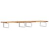 vidaXL Basin Shelf Wall Mounted Steel and Solid Wood Acacia