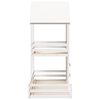 vidaXL Bunk Bed with Roof White 90x200 cm Solid Wood Pine