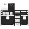 vidaXL Kids' Loft Bed with Tunnel without Mattress White&Black 90x200 cm