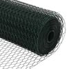 vidaXL Fence Post Green 10 x 1.6 m (25 mm mesh) Steel and PVC