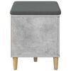 vidaXL Hall Bench with Cushion with Door Concrete Grey 60 x 38 x 46 cm