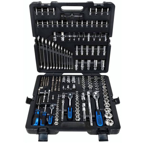 KS Tools CHROMEplus 216 Piece Ratchet Spanner. Socket&Bit Set 18.0216