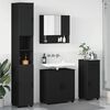 vidaXL Bathroom Furniture Set 4 pcs Black Engineered wood & Metal