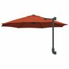 vidaXL Garden Parasol Manual Red and Black 248 x 248 x 148 cm