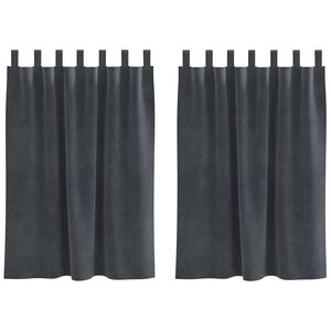 vidaXL Blackout Curtains 2 pcs Light Grey 140 x 140 cm Velvet