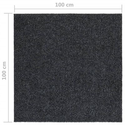 vidaXL Dirt Trapper Carpet Runner 100x100 cm Anthracite