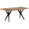 vidaXL Dining Table 160x80x76 cm Solid Reclaimed Wood