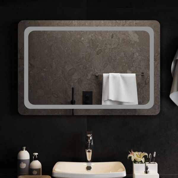 vidaXL LED Bathroom Mirror 90x60 cm