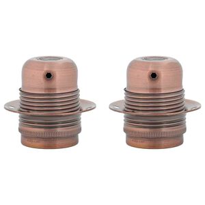 vidaXL Lamp Holders 2 pcs Red Bronze E27