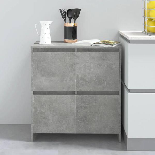 vidaXL Sideboard Concrete Grey 70x41x75 cm Engineered Wood