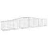 vidaXL Arched Gabion Basket 400x50x60/80 cm Galvanised Iron