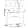 vidaXL Upholstered Headboard Taupe 75 cm Solid Pine Wood