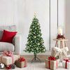 vidaXL Corner Artificial Christmas Tree Green 120 cm PVC and Metal