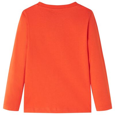 Kids' T-shirt with Long Sleeves Bright Orange 92