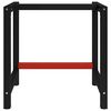 vidaXL Work Bench Frame Metal 80x57x79 cm Black and Red