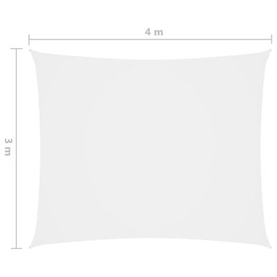 vidaXL Sunshade Sail Oxford Fabric Rectangular 3x4 m White