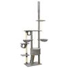 vidaXL Floor to Ceiling Cat Tree Grey 220-240 cm