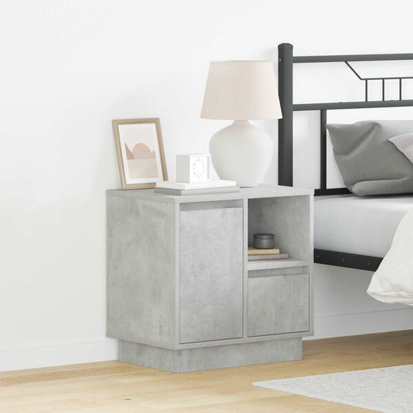 vidaXL Bedside Cabinet Concrete Grey 50 x 34.5 x 50 cm Engineered wood