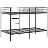 vidaXL Bunk Bed without Mattress Black 100x200 cm Steel