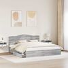 vidaXL Storage Bed Grey Sonoma 200 x 200 cm Engineered Wood
