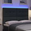 vidaXL LED Headboard with LED Strip Lights Dark Grey 160 cm Polyester