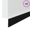 vidaXL Self-adhesive Door Brush Seals 6 pcs White 100 cm