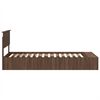 vidaXL Bed Frame with Shelf Brown Oak 100 x 200 cm Engineered Wood