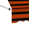 vidaXL Manual Retractable Awning 250 cm Orange and Brown