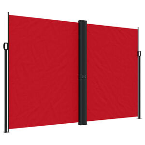 vidaXL Retractable Side Awning Red 220x1200 cm