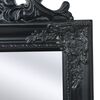 vidaXL Free-Standing Mirror Baroque Style 160x40 cm Black