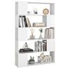 vidaXL Book Cabinet Room Divider White 100x24x155 cm Engineered Wood