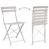 vidaXL Folding Bistro Set 3 pcs Beige Steel