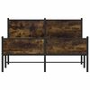 vidaXL Metal Bed Frame without Mattress Smoked Oak 140x190 cm