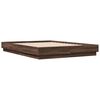 vidaXL Bed Frame without Mattress Brown Oak 140x200 cm