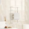 vidaXL Towel Rack White 24x12x48 cm Steel