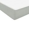vidaXL Box Spring Bed with Mattress&LED Light Grey 80x210 cm Velvet