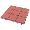 vidaXL Decking Tile 10 pcs Red 30.5 x 30.5 x 2.2 cm Polypropylene