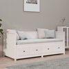 vidaXL Day Bed without Mattress White 90x190 cm Single Solid Wood Pine