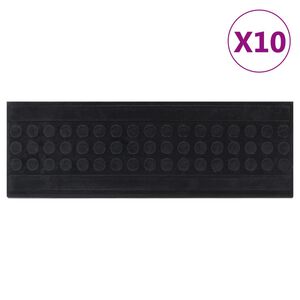 vidaXL Stair Treads 10 pcs 25x75 cm Rubber