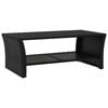 vidaXL Coffee Table | Black | PE rattan, powder-coated steel | 100x50x40 cm