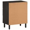 vidaXL Bedside Cabinet Black 50x33x60 cm Solid Wood Mango