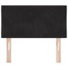 vidaXL LED Headboard with Headboard Black 80 cm Faux Leather