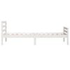 vidaXL Bed Frame without Mattress White Solid Wood 90x200 cm