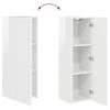 vidaXL TV Wall Cabinet Gloss White 30 x 31 x 100 cm Engineered Wood