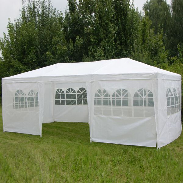 HI Gazebo with Sidewalls 3x6 m White